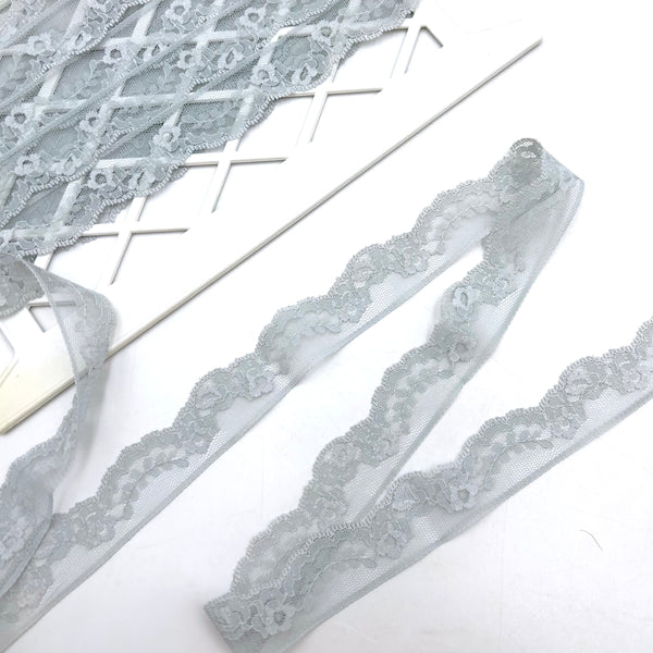 1" Silvery Blue | Lace