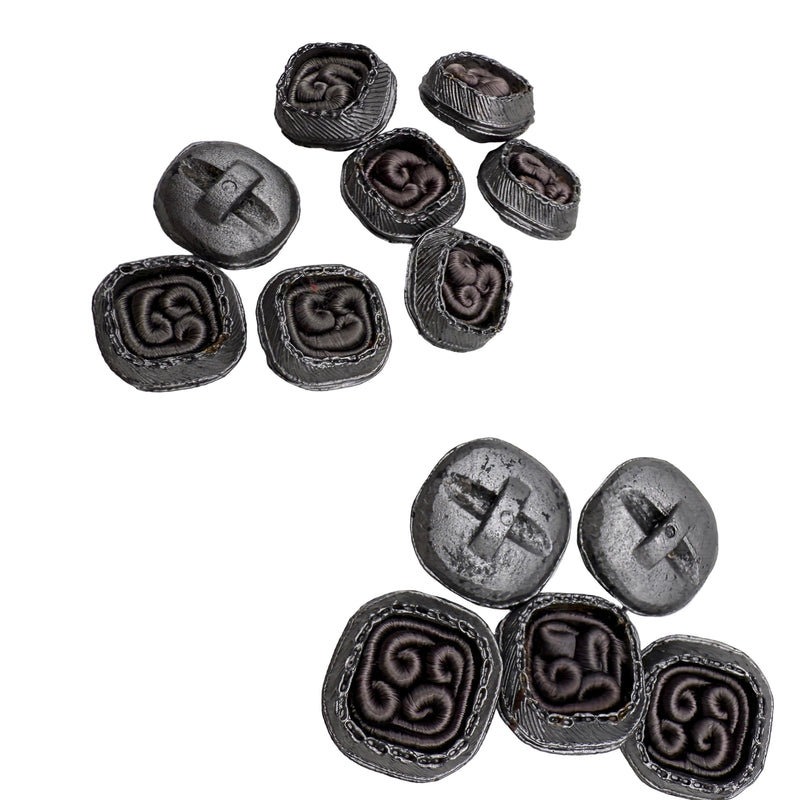 3/4" & 1" Pewter Whirl | Plastic Buttons | Choose Your Size