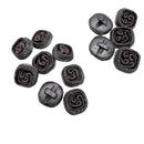 3/4" & 1" Pewter Whirl | Plastic Buttons | Choose Your Size
