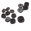3/4" & 1" Pewter Whirl | Plastic Buttons | Choose Your Size
