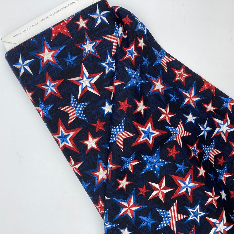 American Pride Stars Ink | Timeless Treasures | Quilting Cotton