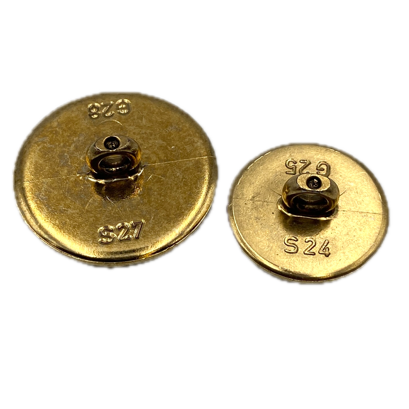 7/8" Gold Damask | Plastic Buttons