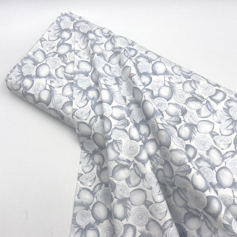 Tossed Lemons Gray | Fresh Picked | Quilting Cotton