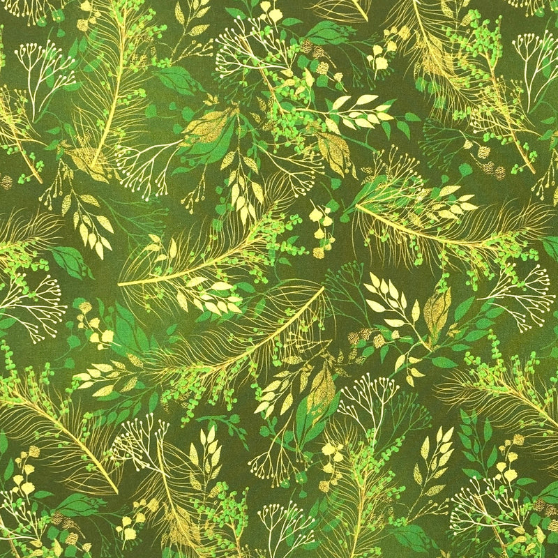 Sprigs Green | Festive Beauty | Quilting Cotton