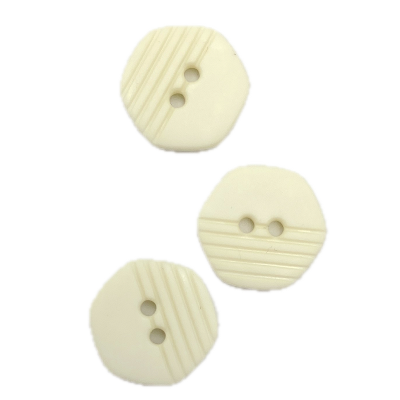 3/4" Hexie Ivory | Plastic Buttons