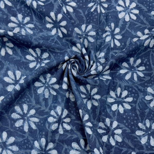 Indigo Petal | Fair Trade | Natural Indigo Dyed Block Print