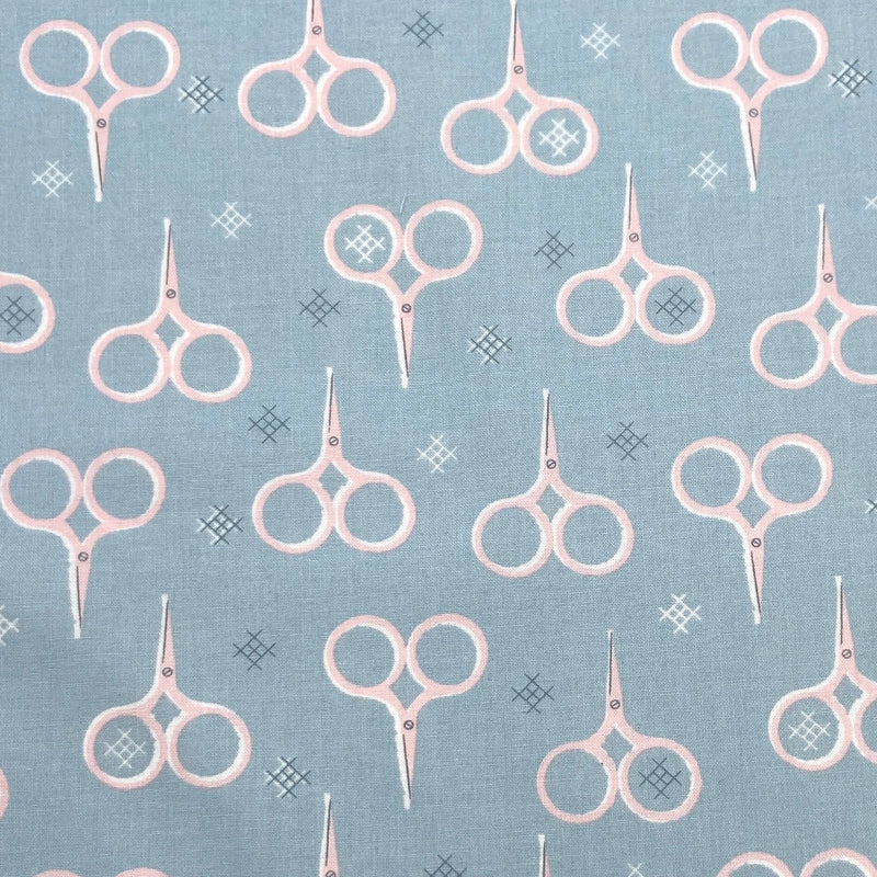 Scissors Bluebell | Make Time | Quilting Cotton
