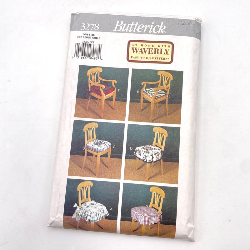 Butterick 3278 | Chair Cushions | One Size