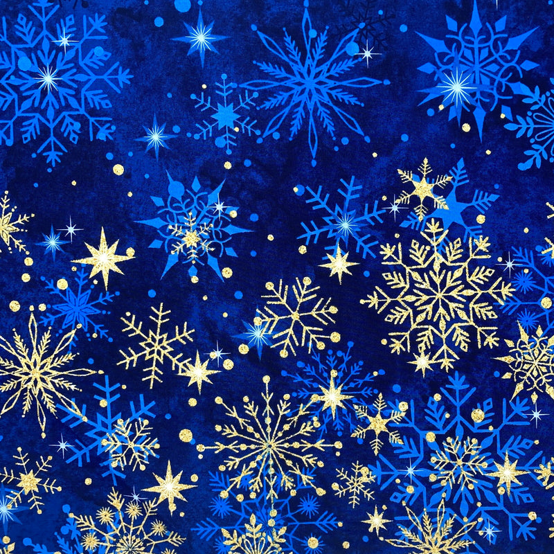 Snowflakes Blue | Stonehenge Christmas Joy | Quilting Cotton