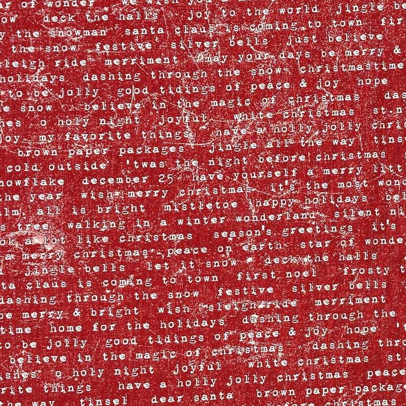 Tidings Type Red | Yuletide | Quilting Cotton