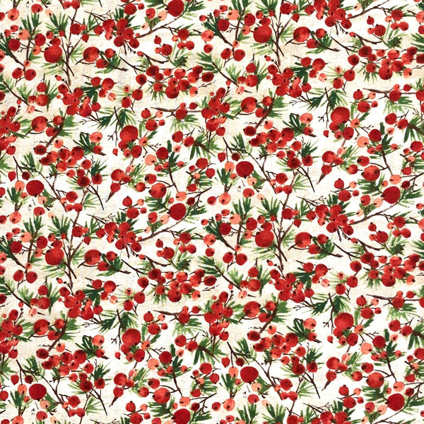 Winter Berries Red | Christmastime | Quilting Cotton