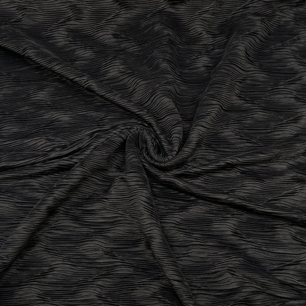 Black Wave | Stretch Crinkle Shiny