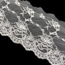 9.5" Eadaoin | Embroidered Mesh Corded Lace