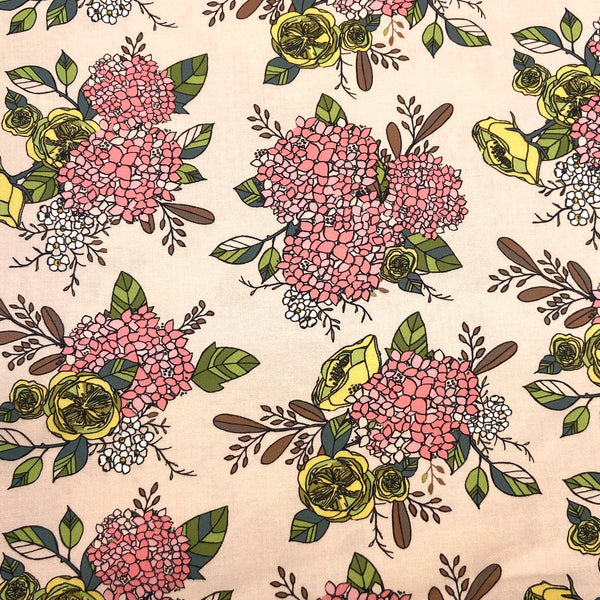 Jayes Bouquet Peach | Jaye Bird | Quilting Cotton