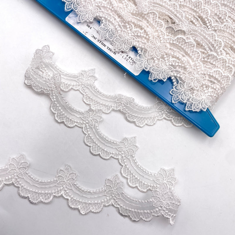1" Lace Trim | Sweeping Blooms