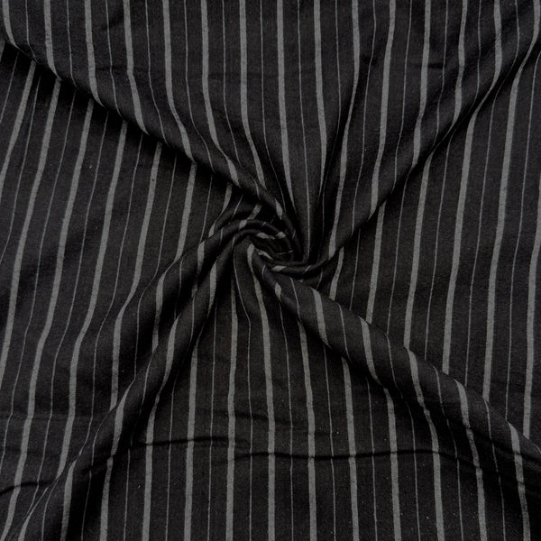 Coal Stripe | Brushed Homespun