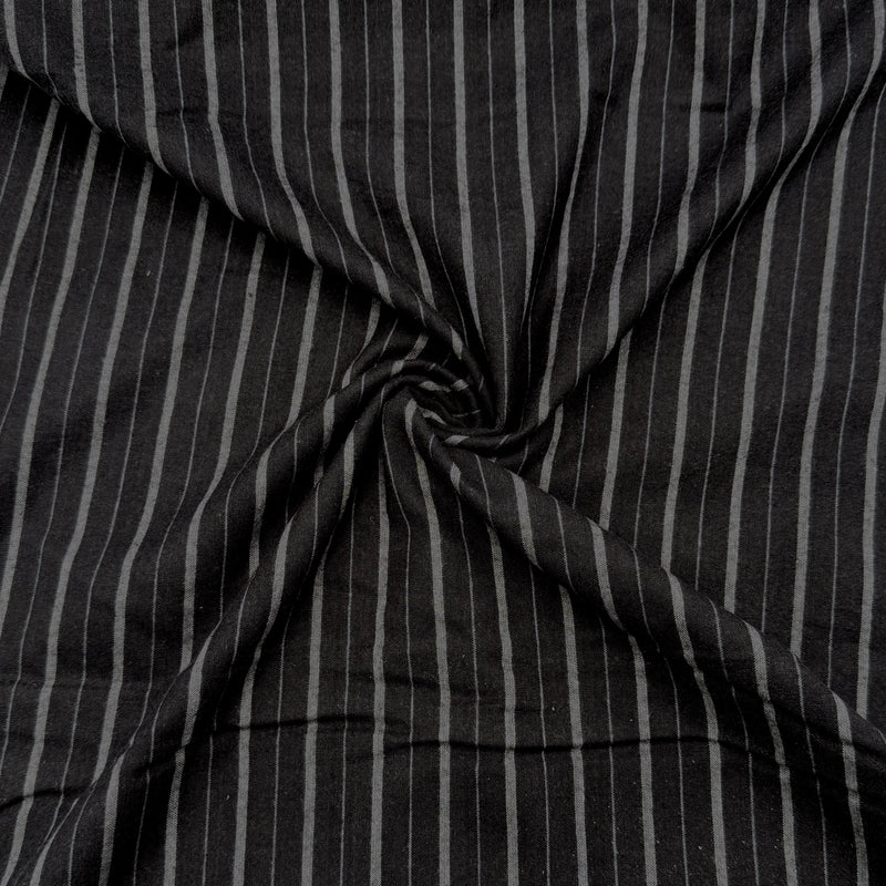 Coal Stripe | Brushed Homespun