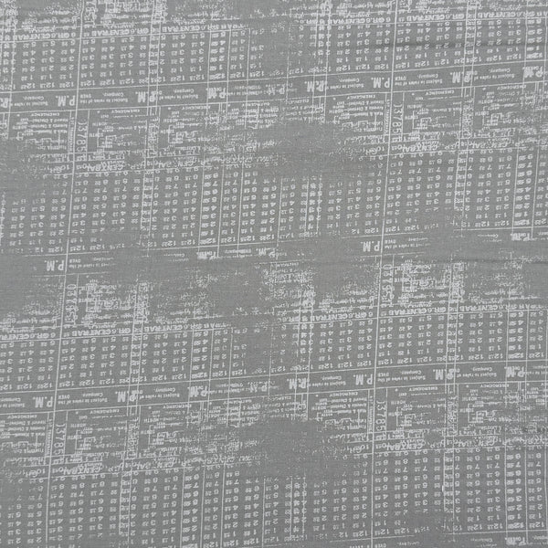 Time Card Gray | Modern BG Even More Paper | Quilting Cotton