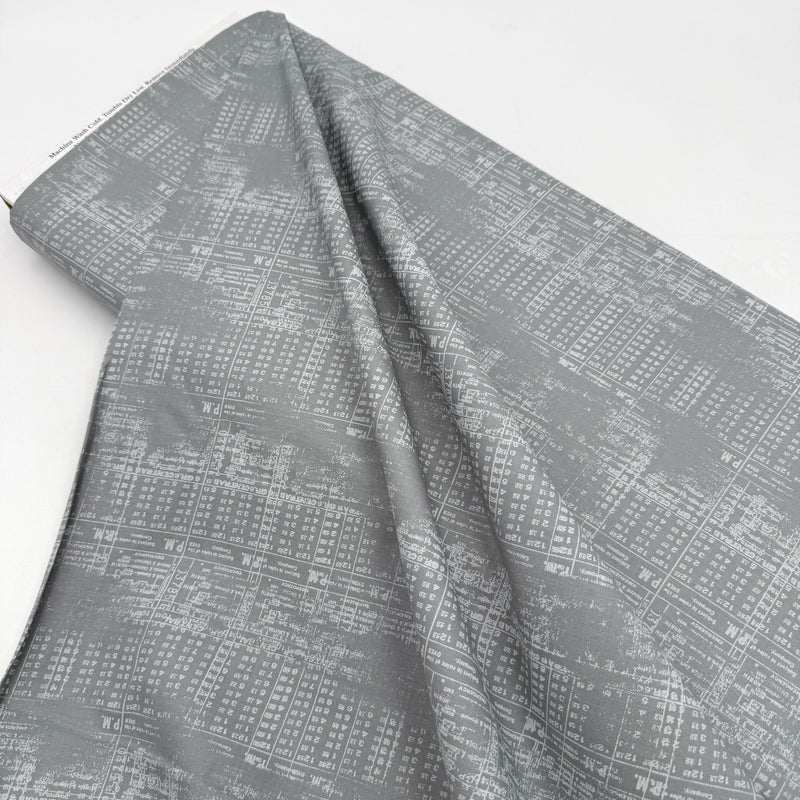 Time Card Gray | Modern BG Even More Paper | Quilting Cotton
