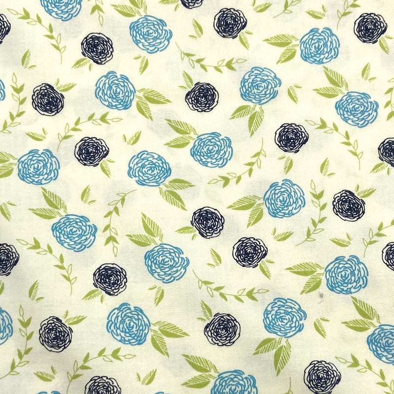 Roses Blue | Creekside | Quilting Cotton