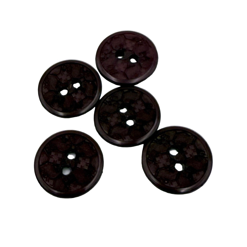 3/4" Burgundy Tile | Plastic Buttons