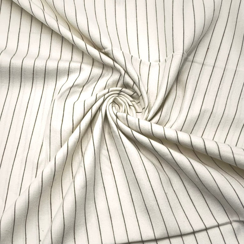 Pinstripe Cocoa | Brushed Homespun