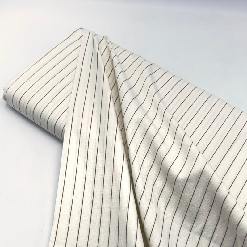 Pinstripe Cocoa | Brushed Homespun