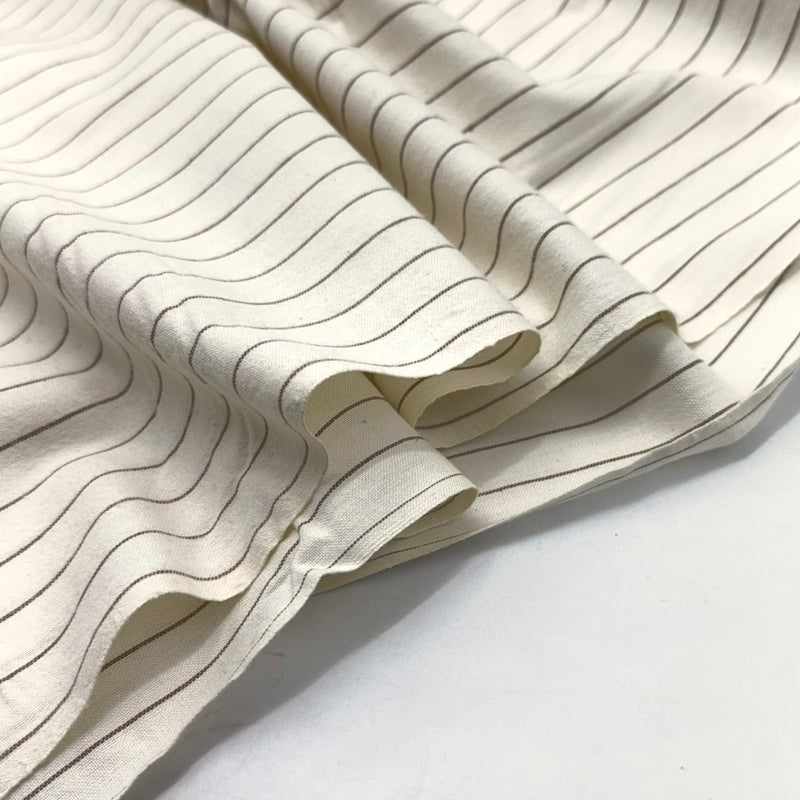 Pinstripe Cocoa | Brushed Homespun
