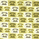 Vintage Telephone Green | Ring Ring | Quilting Cotton