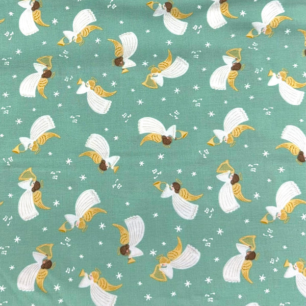 Hark the Angels Mint | Joyful Joyful | Quilting Cotton