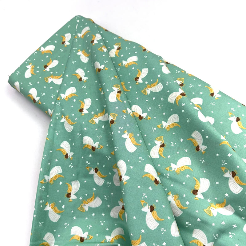 Hark the Angels Mint | Joyful Joyful | Quilting Cotton