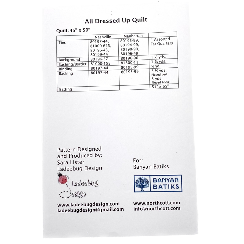 All Dressed Up Quilt | Ladeebug Design | Quilt Pattern