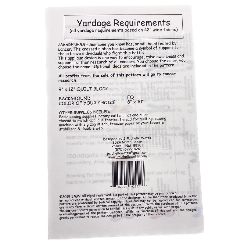 Awareness | J. Michelle Watts | Quilt Block Pattern