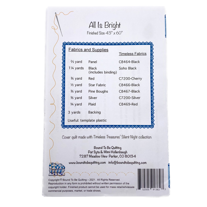 All Is Bright | Bound to be Quilting | Quilt Pattern