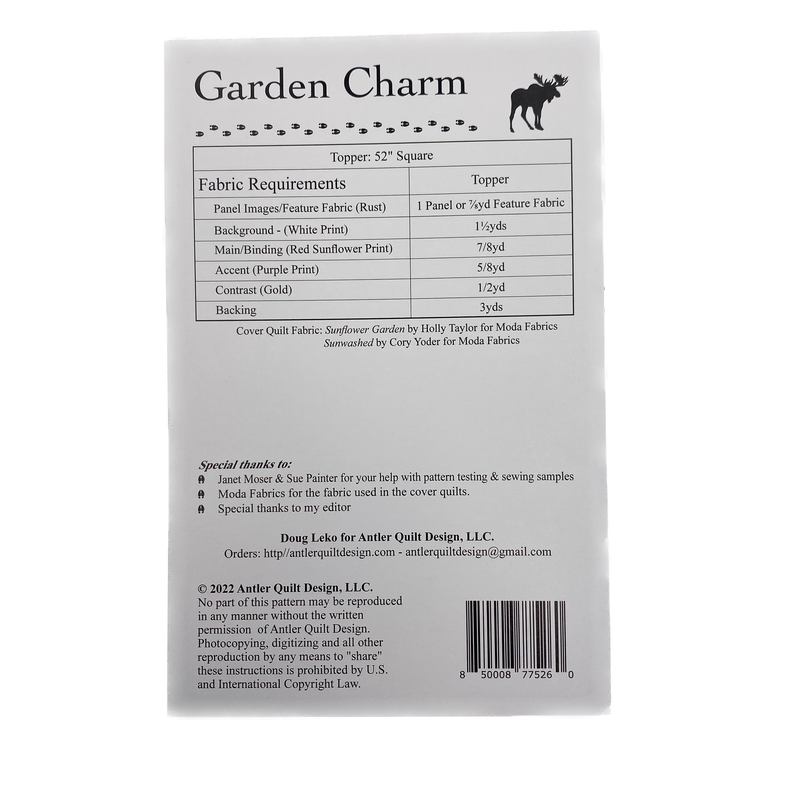 Garden Charm | Antler Quilt Design | Quilt Pattern