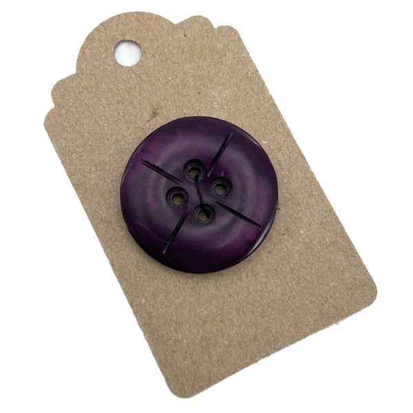 1-1/4" Plump Plum | Plastic Button