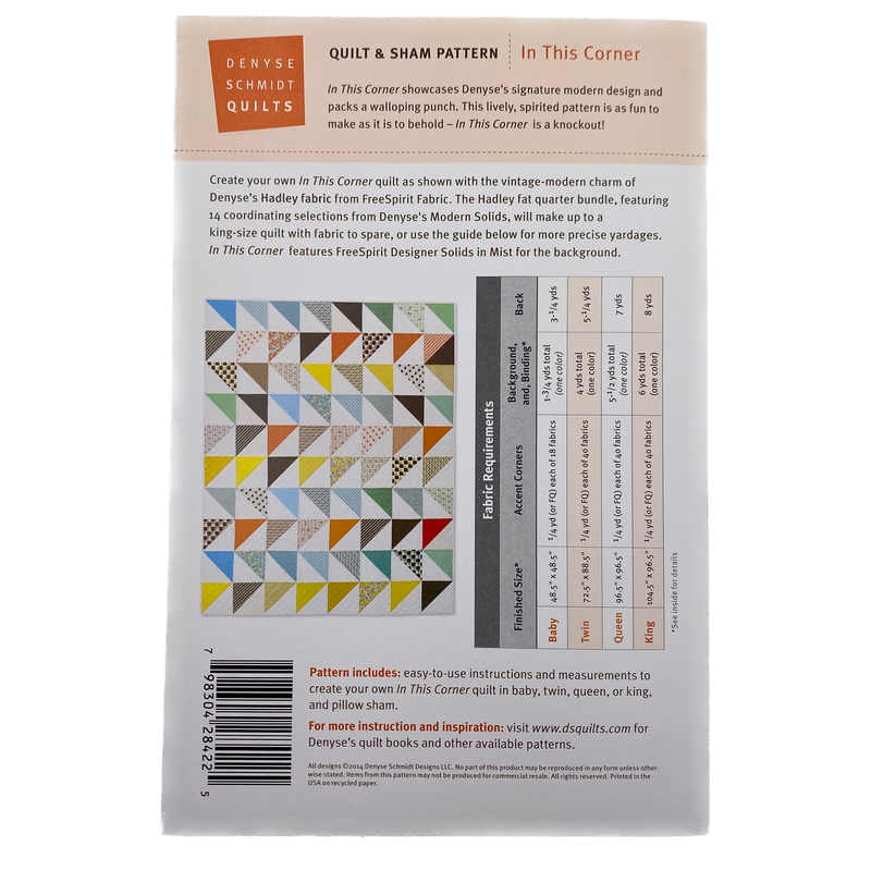 In This Corner | Denyse Schmidt Quilts | Quilt Pattern