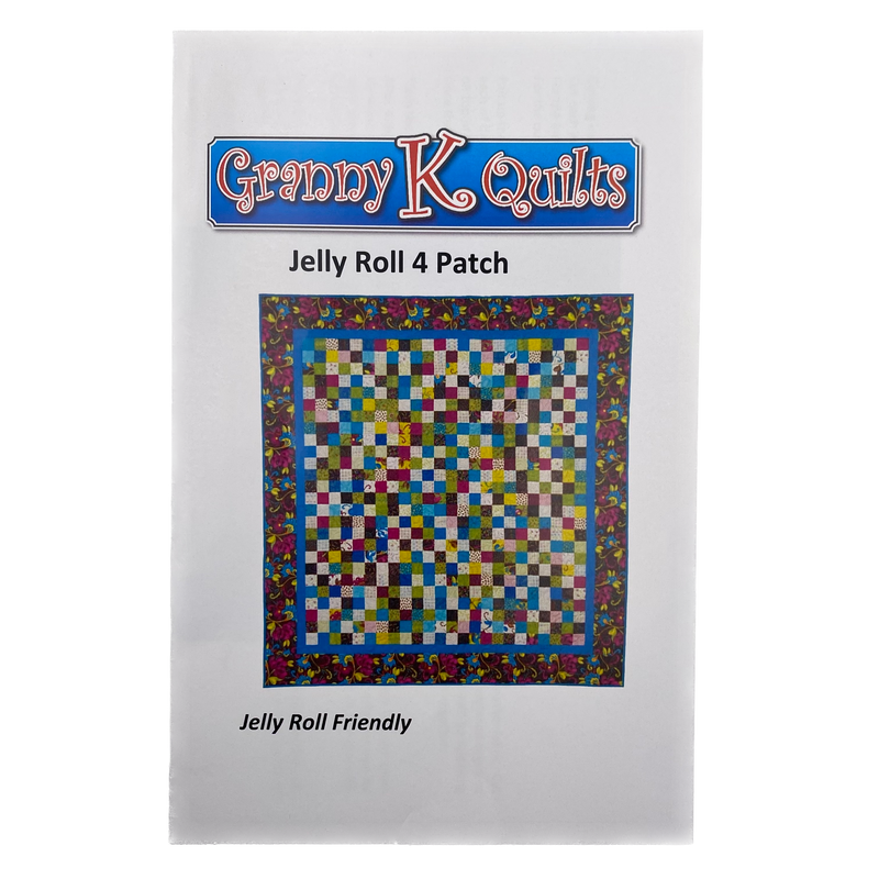 Jelly Roll 4 Patch | Granny K Quilts | Quilt Pattern