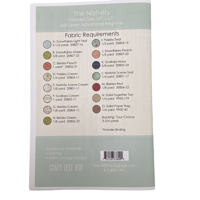 The Nativity | Stacy Iest Hsu | Quilt Pattern