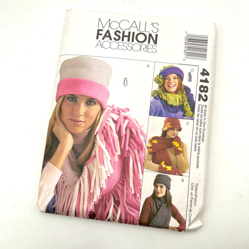 McCall's 4182 | Fleece Hats, Scarves, Gloves/Mittens | All Sizes