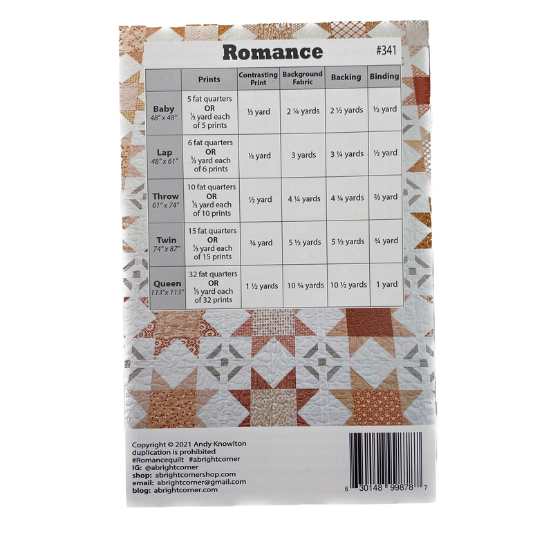 Romance | A Bright Corner | Quilt Pattern