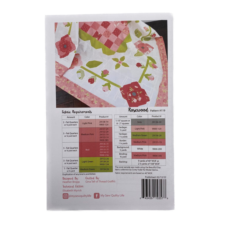 Rosewood | My Sew Quilty Life | Quilt Pattern