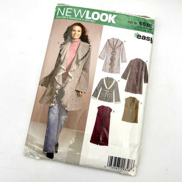 New Look Simplicity 6538 | Adult Jacket and Vest | Size 10-22