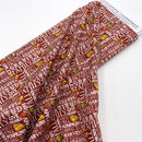 November Text Barn Red | Monthly Placemats | Quilting Cotton