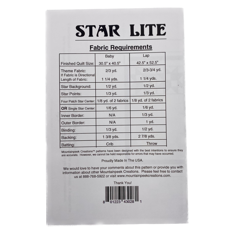 Star Lite | Mountainpeek Creations | Quilt Pattern