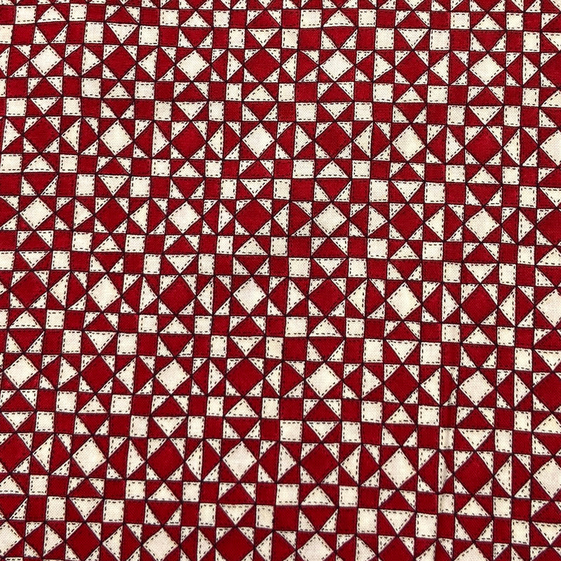 Pieced Stars Red | My Country | Quilting Cotton