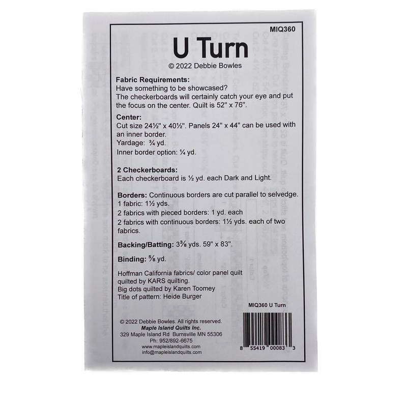 U Turn | Maple Island Quilts | Quilt Pattern