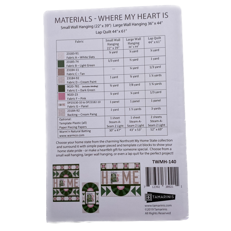 Where My Heart Is | Tamarinis | Quilt Pattern