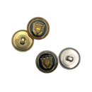 21mm Royal Crest Gold & Silver | Plastic Buttons | Choose Your Size