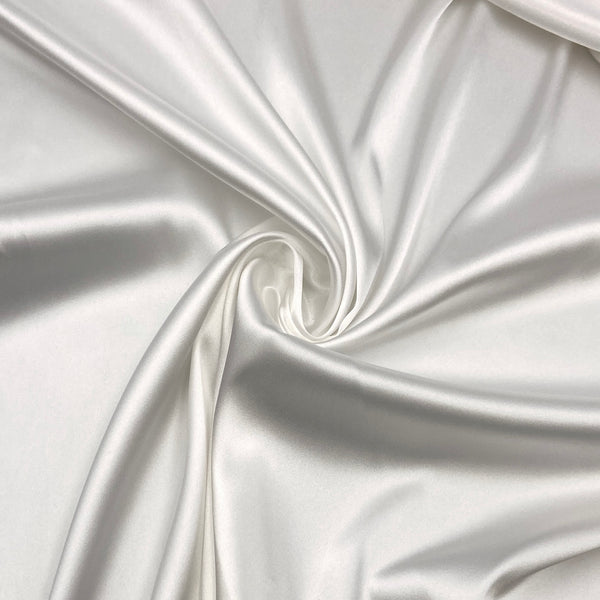 Bright White | Stretch Satin